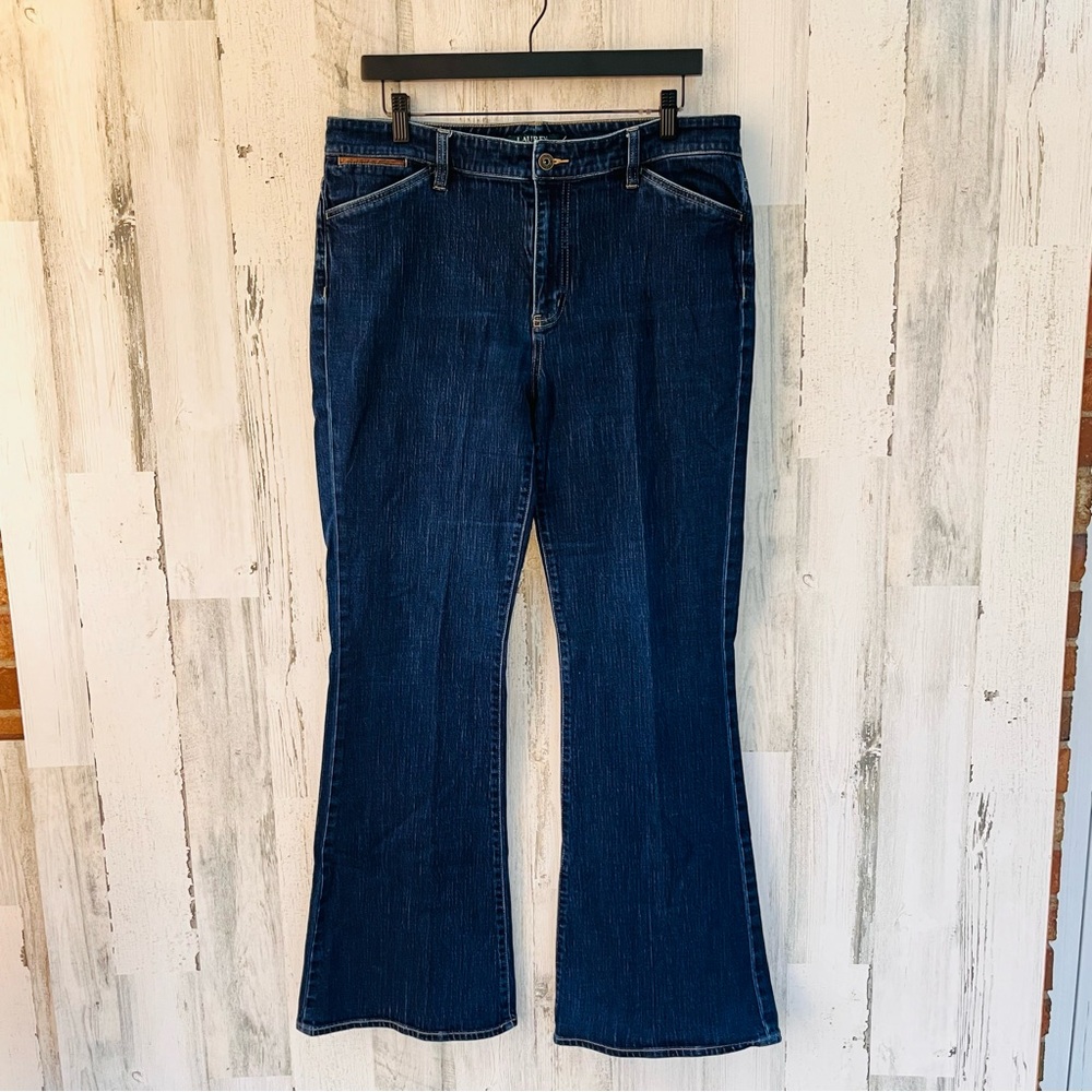 Lauren Ralph Lauren Women’s Flare Leg Dark Blue Denim Jeans Size 14… 34X32
